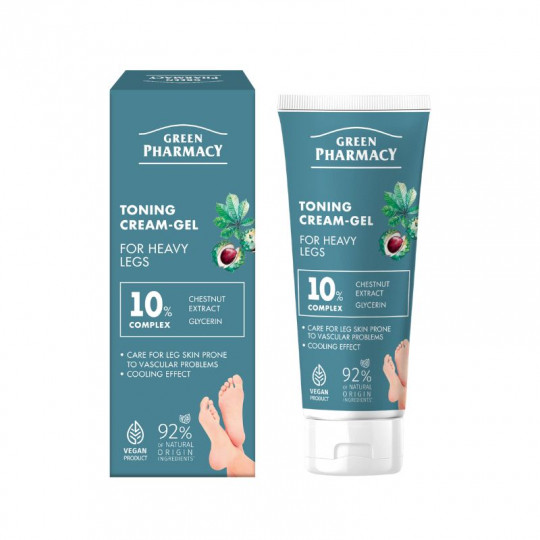 GREEN PHARMACY kremas-gelis tonizuojantis pavargusioms kojoms, 75 ml