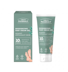 GREEN PHARMACY kremas-gelis pėdoms nuo nemalonaus kvapo, 75 ml