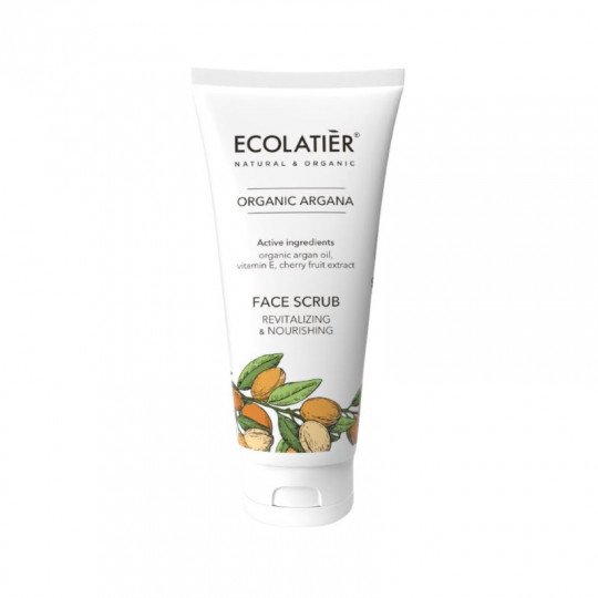ECOLATIER GREEN veido šveitiklis gaivinamasis ir maitinamasis Arganas, 100 ml