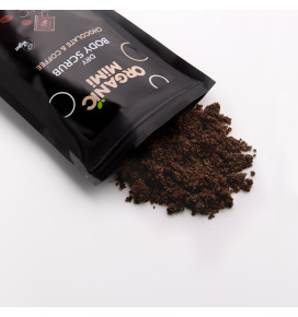 ORGANIC MIMI sausas kūno šveitiklis Šokoladas ir kava, 150 g