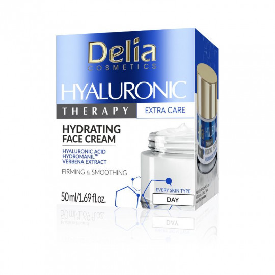 DELIA Hyaluronic Therapy kremas veidui drėkinamasis, 50 ml