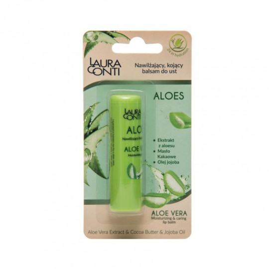 LAURA CONTI 24 hours moisturizing lip balm with aloe vera, 4.8 g