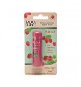 LAURA CONTI lip balm with raspberries and hyaluronic acid, 4.8 g