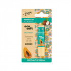 ECO SOFT moisturizing lip balm with melon and papaya, 4.8 g