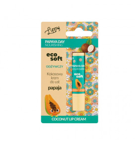 ECO SOFT moisturizing lip balm with melon and papaya, 4.8 g