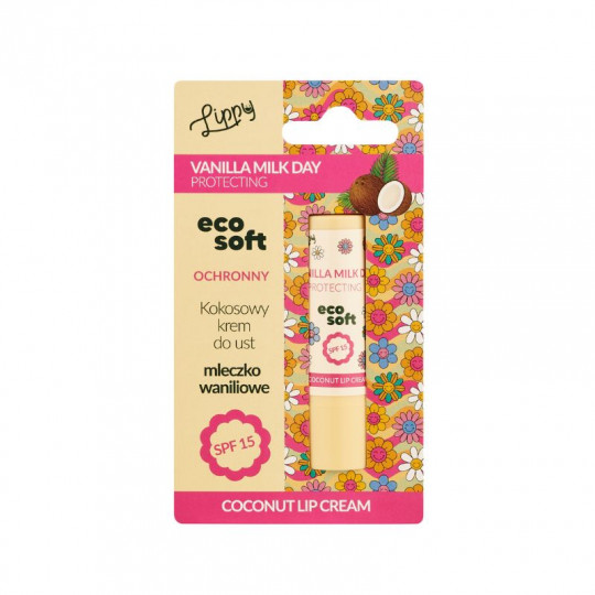 ECO SOFT protective lip balm with vanilla and milk, 4.8 g