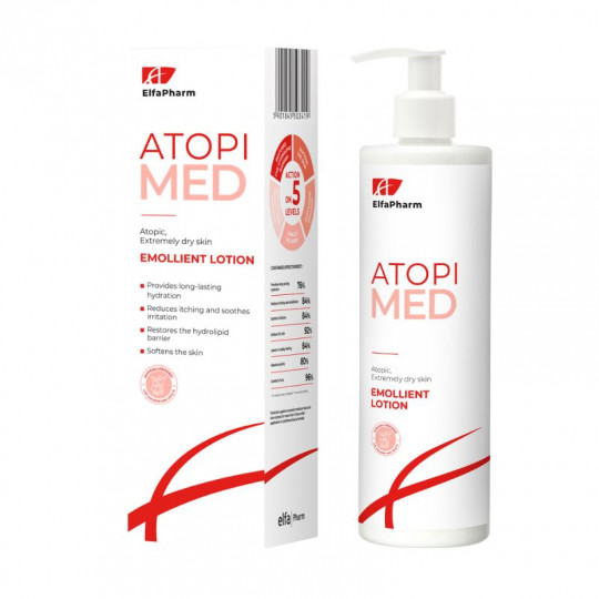 ELFA PHARM Atopi Med kūno pienelis minkštinamasis, 400 ml