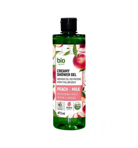 BIO NATURELL kreminė dušo želė Peach & Milk, 473 ml