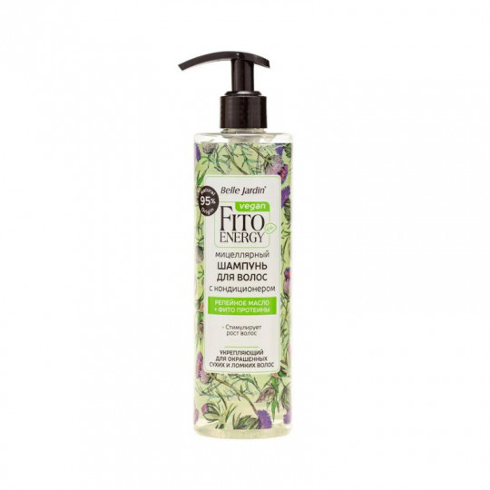 BJ Micellar Shampoo with Conditioner Burdock Oil and Phyto Proteins, 400 ml
