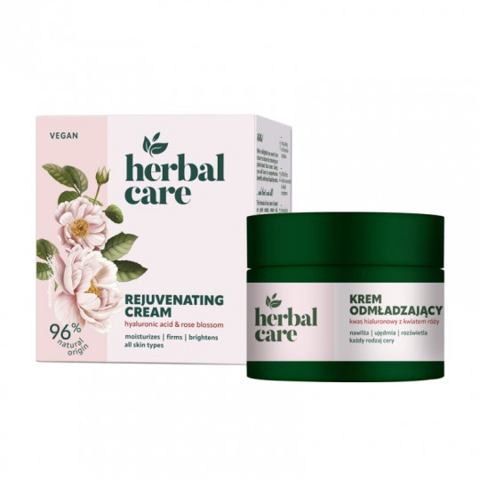Herbal Care rejuvenating cream with hyaluronic acid and rose extract, 50 ml