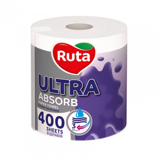 RUTA popieriniai rankšluoščiai ULTRA, 1rul 3sl 400l
