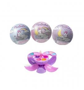 MARTINELIA LITTLE UNICORN MAGIC MAKEUP BALLS: 6 eyeshadows4 lipgloss + app