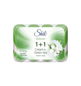 Shik Deluxe tualetinis muilas Kremas ir žalioji arbata, 4x90 g