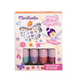 Martinelia nagų dailės rinkinys Magic Ballet, 2 poz.: 4 nagų lakai, nagų lipdukai