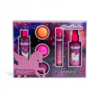 MARTINELIA vonios rinkinys Galaxy Dreams, 4 poz.: 15 g vonios konfeti, 150 ml kūno dulksna, 150 ml dušo gelis, 3 x 60 g vonios b