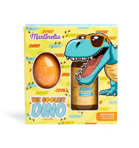 MARTINELIA vonios rinkinys Coolest Dino rinkinys 2 poz.: 70 g vonios burbulas, 100 ml dušo gelis