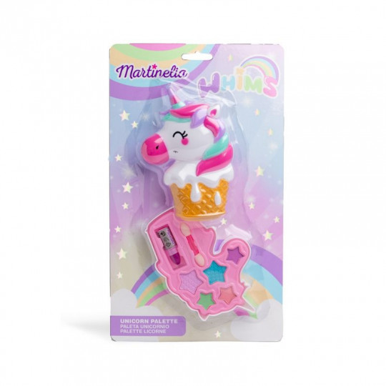 MARTINELIA makiažo paletė Whims Unicorn, 3 poz.: 5 akių šešėliai, 1 lūpų dažai, 1 aplikatorius