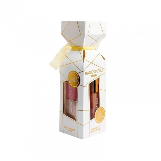 MAGIC STUDIO DIAMOND FULL FACE GIFT SET: eyeshadow palette (6 shades), blus
