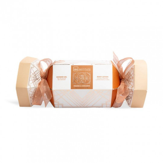 IDC INSTITUTE vonios rinkinysc Orange & Cinnamon 2 pozicijos: 100 ml dušo gelis, 100 ml kūno losjonas