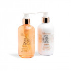 IDC INSTITUTE vonios rinkinys Orange & Cinnamon 2 poz. 250 ml dušo gelis, 250 ml kūno losjonas