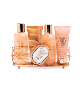 IDC Institute Scented Bath Bronze Tray: 160ml shower gel, 160ml bubble bath