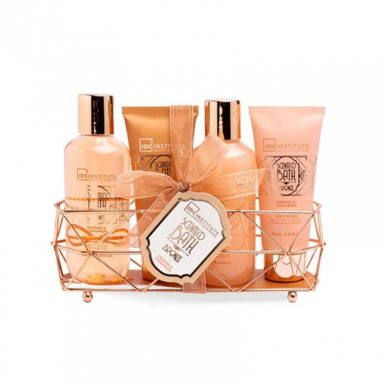 IDC Institute Scented Bath Bronze Tray: 160ml shower gel, 160ml bubble bath