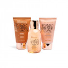 IDC INSTITUTE vonios rinkinys Orange & Cinnamon, 4 poz.:100 ml dušo gelis, 80 ml kūno losjonas, 80 ml šampūnas, kosmetinė