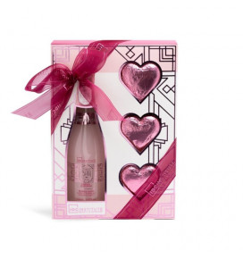 IDC Institute Scented Bath Rose Bubble Bath Set: 150ml bubble bath, 3 x 30g