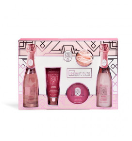 IDC INSTITUTE vonios rinkinys Cherry Blossom, 5 pozicijos: 200 ml dušo gelis, 200 ml vonios pūtos, 60 ml rankų kremas, 50 ml kūn