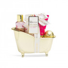 IDC INSTITUTE vonios rinkinys Secret Stories Rose, 4 pozicijos: 100 ml dušo gelis, 100 ml kūno losjonas, 80 ml rankų kremas, 40 