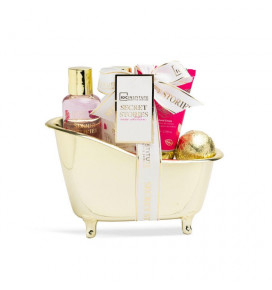 IDC INSTITUTE vonios rinkinys Secret Stories Rose, 4 pozicijos: 100 ml dušo gelis, 100 ml kūno losjonas, 80 ml rankų kremas, 40 