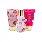 IDC INSTITUTE vonios rinkinys Secret Stories Rose, 4 pozicijos: 100 ml dušo gelis, 70 ml kūno losjonas, 70 ml šampūnas, kosmetin