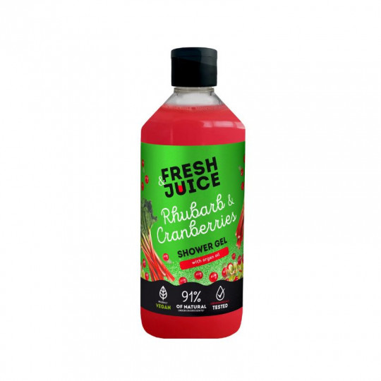 Fresh Juice shower gel Rhubard & Cranberries, 473 ml