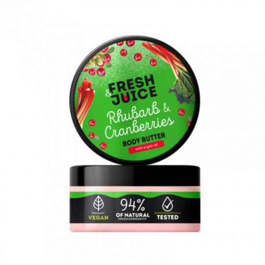 Fresh Juice body butter Rhubarb & Cranberries, 200 ml