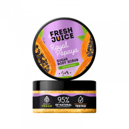 Fresh Juice body scrub with sugar Papaya Royal, 200 ml