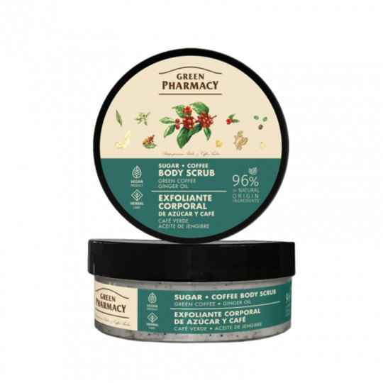 "Green Pharmacy" Sugar and coffee body scrub Green coffee and ginger oil 22