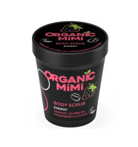 Organic Mimi, Body Scrub Energy Strawberry & Coffee, 250 g