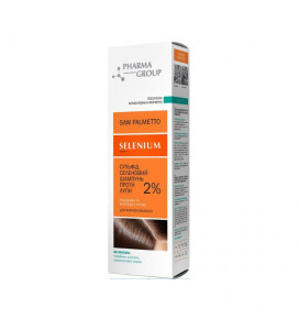 SELENIUM šampūnas riebiems plaukams 2% su seleno sulfidu ir gulsčiąja serenoja, 150 ml