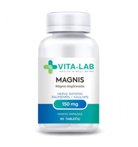 VITA-LAB Food supplement Magnesium 150mg. Magnesium bisglycinate, N90