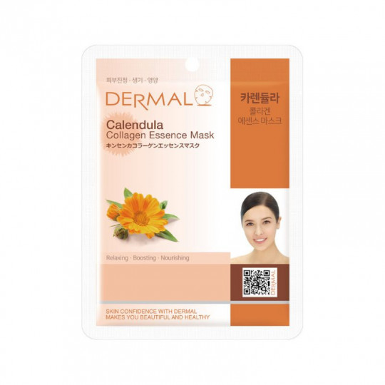 DERMAL Calendula Collagen Essence Mask, 23 g