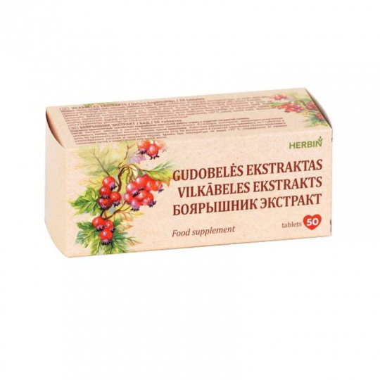 Gudobelės ekstraktas 50 tablečių (1 dienoje) HERBIN