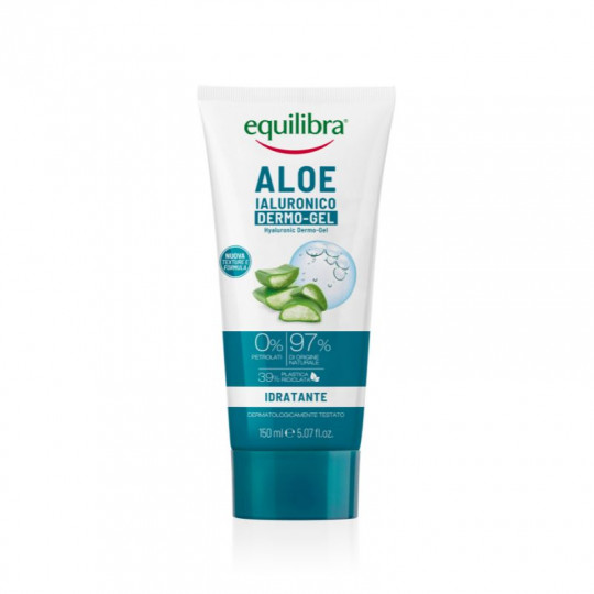 EQUILIBRA Aloe kūno hialuroninis dermo-gelis drėkinamasis, 150 ml
