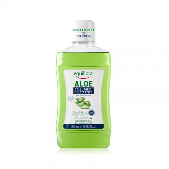 EQUILIBRA Aloe daugiafunkcinis burnos skalavimo skystis, 500 ml