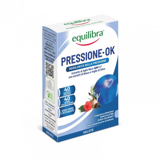 EQUILIBRA maisto papildas Pressure Ok, 40 augalinių kapsulių