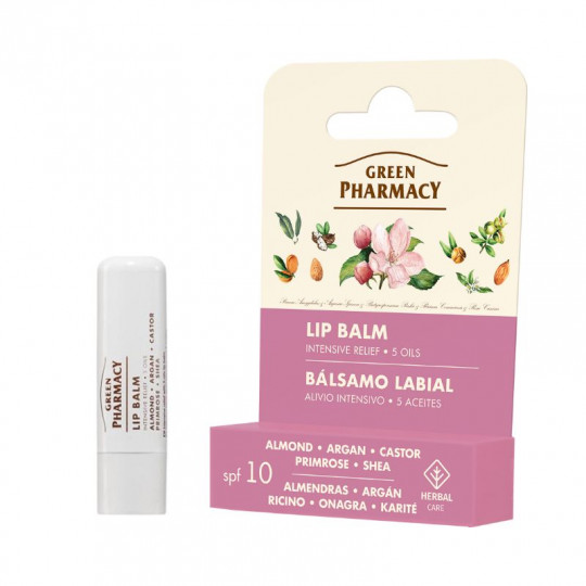 Green Pharmacy Lip Balm with Five Oil Complex, 3.6 g