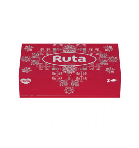 RUTA kosmetinės servetėlės Women Brick 2 sluoksnių baltos, 150 vnt dėžutėje