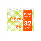 GEMIA tualetinis popierius 3 sluoksnių, 32 rulonai
