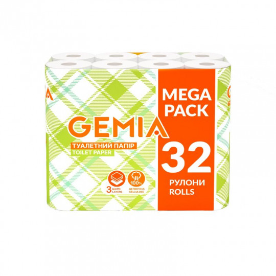 GEMIA tualetinis popierius 32rul/3sl, vnt