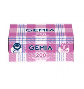 GEMIA kosmetinės servetėlės 200 l/ 2 sl baltos