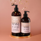 MAKE A WISH shower gel, 400 ml and hand wash, 240 ml Amber & Almond Milk